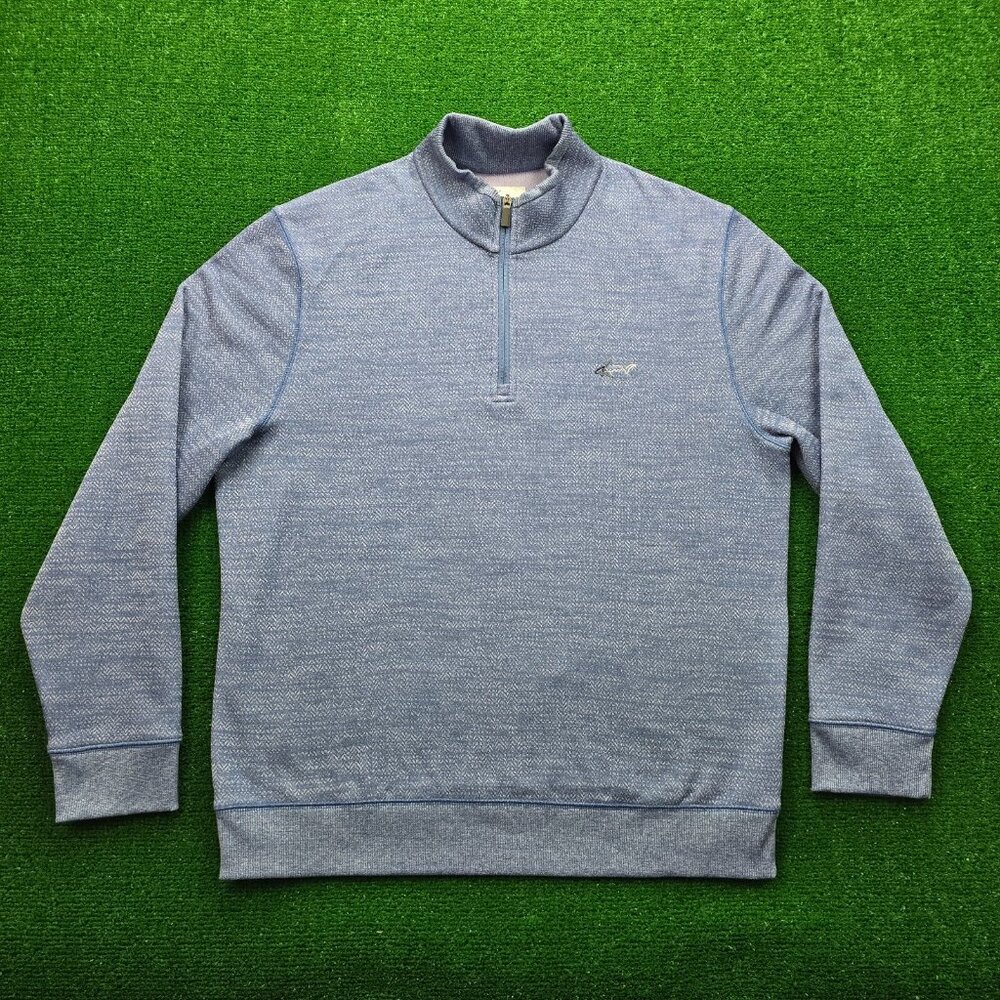 Greg Norman Collection Light Blue Half-Zip Sweater